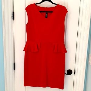 Red shimmer cocktail dress